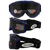 Predatorフロントガラスゴーグル半透明ブルーフレームクリアと煙レンズ