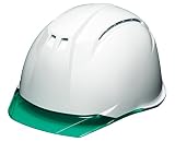 DICプラスチック ヘルメット 通気孔・透明ひさし・スチロールライナー付AA11-CW-HA3E2-K11-WH-GR
