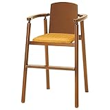 オリバー ダイニング キッズチェア 木製 布 ミディアムブラウン×ミックスイエロー (S・CK-201・MB+CF-15D)