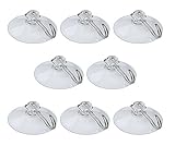 RuiLing 60 mm 2.5インチ吸盤フック、PVC透明吸盤キッチンバスルーム壁用36 mmメタルフックハンガー – パックof 8