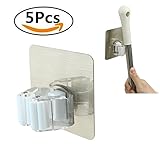 awayyang 5個多目的壁マウントオーガナイザー、理想的なほうきハンガーキッチン、ガレージ、倉庫用