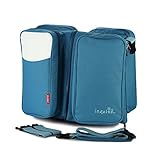 2 in 1 マザーズバッグ 旅行 ベビーベッド ベビーカー収納バッグ オムツ替え トートバッグ おむつバッグ 多機能 消臭抗菌 大容量 ナイロン (ブルー)