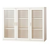 小島工芸 日本製 組立不要 健康仕様のFフォースター 耐荷重に優れた中がしっかりつまった丈夫な棚板 高さ95.2cm 開戸タイプ 書棚 OF-120開戸 ウッディホワイト [幅120.2cm 奥行41cm] 2311722