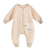 LifeWheel Organic Color Cotton Baby Sleeping Bag Kids Sleep Sack With Sleeves and Feet for 6-60 Mont
