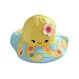 (よキーよ)Yokeeyoベビー用ハット　つば広帽子　お洒落　赤ちゃんキャップ　魚の模様　刺繍 リボン飾り　女の子 男の子　男女通用　紫外線 UVカット 日よけ止め 日焼け防止
