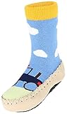 EOZY ベビー ソックス 赤ちゃん用 ルームシューズ 滑り止め付 子供靴 滑り止め付 ファーストシューズ 女の子 男の子 ルームソックス 出産祝い Dブルー M