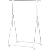 カラー折りたたみ収納ハンガーラック スチール キャスター付き WH ホワイト（白）【組立品】【代引不可】 生活用品 インテリア 雑貨 インテリア 家具 収納家具 ハンガーシェルフ ワードローブ top1-ds-795975-ak [簡易パッ