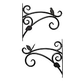 物干し 物干し竿受け 物干し金物 ロートアルミ物干し竿掛け 壁面固定式C 2本1セット 小鳥と葉っぱ