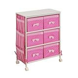 アビライト ファブリックチェスト タテ型 ピンクドットxストライプ SC-60 PS