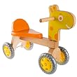 Happy Trails 80-hjd931370b Walk木製giraffe-balance Bike for Toddlers 1 – 2 Years old-ride、プッシュ、またはPull Toy Perfect for Boys and Girls ,オレンジ