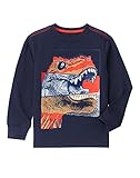 Gymboree Big Boys' Long Sleeve Trex Tee Dark Marine 7 [並行輸入品]