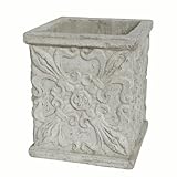 アンティークポット ホワイトガーデン クアドラ □22cm ／植木鉢