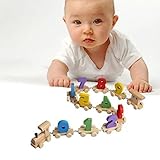 Rainbowkids Baby Kids Wooden Digital Train Set Railway 0-9 Number Educational Toys Colorful Mychildh