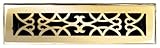 Brass Elegans 120B PLB Solid Cast Brass Victorian 2-1/4-Inch by 12-Inch Floor Register, Polished Bra