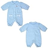 【カバーオール　Ｐ　Ｓ　Ｃ】くま刺繍カバーオール (80ｃｍ, ブルー)