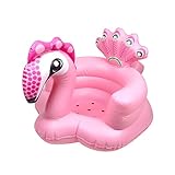 バスチェア/ベビーインフレータブルシート/ポータブル/内蔵エアポンプ/ブルー/ピンク/幼児用6ヶ月以上 (色 : Pink)
