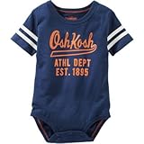 オシュコシュ OSHKOSH/ バーシティロゴボディスーツ ネイビー ロンパース半袖 12ヶ月【並行輸入】