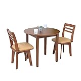 丸テーブル ダイニングテーブル セット 3点 ac80-3-kent371mbr 80cm 2人掛け ダイニングセット 回転椅子 イス ミドルブラウン