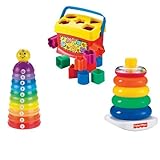 Fisher Price Baby's First Blocks with Stack And Roll Cups & Brilliant Basics Rock a Stack by Fisher-