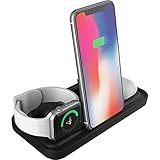ワイヤレス充電器 3in1 充電スタンド 15W 急速充電 iPhone Airpods Apple Watch 充電器 Qi認証済み 角度
