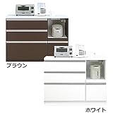 シック 幅120cm キッチンカウンター 完成品 (ブラウン)