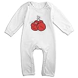 カッコいい 赤ちゃん ボクシング グローブ ポスター ベビー服 100%綿 White Size 24 Months