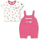BABYDOLL（ベビードール） 星柄Tシャツ付きロンパース/2点セット-子供服 男の子 女の子 Tシャツ/サロペット ベビー キッズ -0640B 70cm ピンク