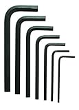 Bondhus 12345 Hex Tip Key L Wrench Set with ProGuard Finish and Short Arm in Pouch of Sizes 5/64 - 1