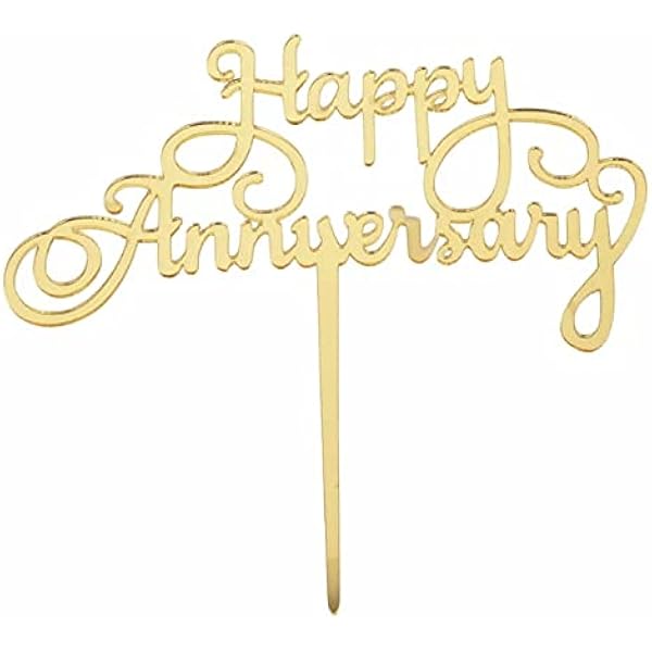 Amazon Co Jp アクリルタイプ 記念日トッパー アニバーサリー ケーキトッパー 結婚記念日 創立記念日 記念日 ケーキ トッパー 装飾品 結婚祝い プレゼント ケーキ 夫 妻 両親 夫婦 カップル Anタイプ ホーム キッチン