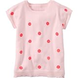 Carter's(カーターズ) ショートスリーブネオンポルカドットセーター ピンク トップス半袖Tシャツ 2歳【並行輸入】