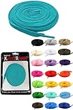 [KutsuGoods] クツグッズ スニーカーヘッズ専用 シューレース 靴紐 100cm 120cm 140cm 160cm 平紐 靴ひも shoelaces (140cm, ティファニー)