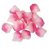 Hommy 100枚 ローズ花弁　人工フラワー　結婚式のデコレーション - ピンク+ホワイト