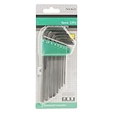 L字型レンチセット 8本 L字型六角レンチ 六角レンチセット 六角レンチ 1.5-6mm クロムバナジウム鋼 耐久性 便利 実用