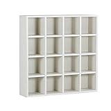 arne 本棚 日本製 完成品 4列 4段 幅100cm 高さ100cm 可動棚 シェルフ コミック収納 ラック H-001 4×4 ホワイトウッド