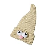 PIKA　ニット帽子　赤ちゃん用　かわいい飾り付き　円錐形キャップ　出産祝い秋冬用