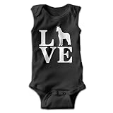 fillmore-m新生児Babys Boy 's & Girl 's Love HorsesノースリーブボディスーツBaby Onesie 0 – 24ヶ月のブラック カラー: ブラック
