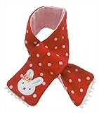 ベビー用 子供用 うさぎ クマ ワンポイント マフラー 男女兼用 全４色 レッド