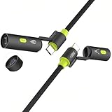 chubbycable USB Cケーブル 240W急速充電 ナイロン編み USB Type C ケーブル アーク点火と緊急ライト付 屋外緊急用（アーク＆ストロボライト, グリーン）