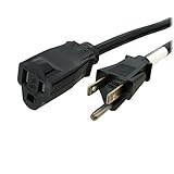 StarTech.com 20 ft Power Extension Cord - NEMA 5-15R to NEMA 5-15P - 16 AWG Power Extension Cable Co