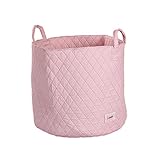 Minene Storage Basket with White Polka Dot (Large, Pink)