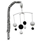 Dots/Pin Stripes Musical Mobile Color: Black/White by Bacati