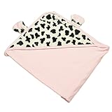 The Babymio Collection Swaddle Blanket, Mooky the Cow Pink by The Babymio Collection