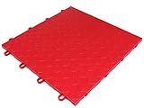 コインパターンModular酷使ガレージ、パティオ、デッキタイル 20 Tile Set AFM_CTIGT_20_Tile_Set_Red
