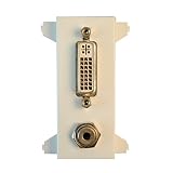 ネットメカニズム 他社コンセント1連互換DVI端子 ステレオミニ端子付 BTK-DVI-35A