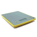 Demiawaking　電子秤 デジタルスケール 皿はかり クッキングス　ジュエリー　ケール 精密 計量秤 超小型 研究用 キッチン用 1g単位5000ｇまで計量可能 (イエロー)