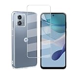 【1枚ガラスフィルム+1枚TPUソフトシェル】対応Moto G53J 5G 用の フィルム 液晶保護 Moto G53Y 5G 用の フィルム 強化ガラス 硬度9H 高透過率 気泡ゼロ 指紋防止 飛散防止For Moto G53J 5G ケース クリア TPU 耐衝撃 落下防止 専用保護 シリコン ケースMoto G53 5G 用の ガラスフィルム + TPU セット
