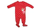 Carter 's One PieceクリスマスFooted Fleece Holiday Pajamas カラー: レッド