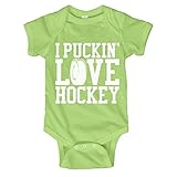 カスタマイズされたガールズLittle One Puckin ' Loves Hockey : Infant Rabbitスキンラップショルダークリーパー カラー: グリーン