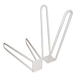 スツール脚　ベンチ/イス用脚　DIY家具素材 　アイアンレッグ　16インチ　白　２本入り