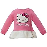 2017年 秋冬 HELLO KITTY ハローキティ パイル起毛 裾ボアフリル 長袖トレーナー ピンク◇90cm